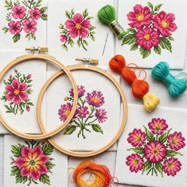 unique floral cross stitch patterns for gifts